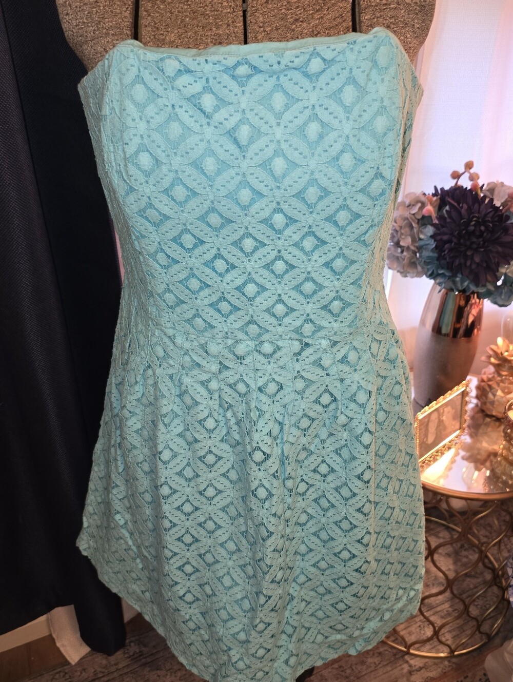 Lilly Pulitzer Blue Strapless A-line Cocktail Dress